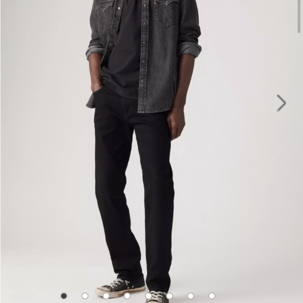 Levis 502 Black Denim Jeans Size 30